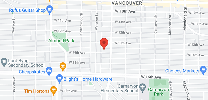 map of 3345 W 14TH AVENUE